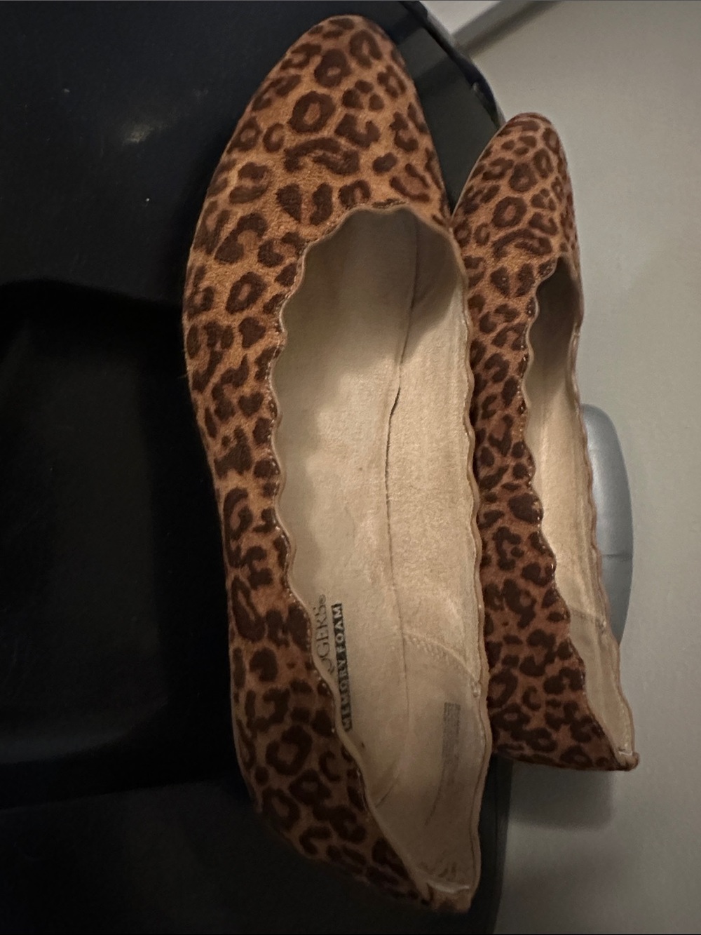 Kim Rogers Leopard-Print Ballet Flats in Brown